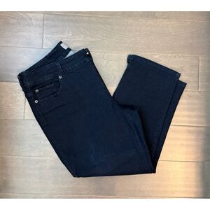 Chico's So Slimming Cropped Jeans Dark Wash Deep Navy Excellent Chico Sz 2